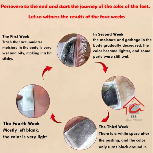 Herbal Gentle Detox Foot Pads – Overnight Body Cleanse (B10G10)