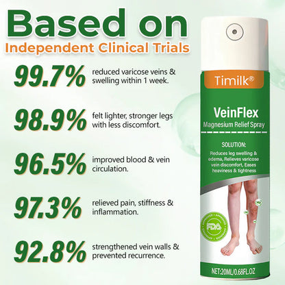 VeinFlex Magnesium Spray – Varicose Vein & Leg Pain Relief (FDA Certified)