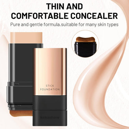 Korean Glass Skin 2-in-1 Foundation Stick – Full Coverage Makeup