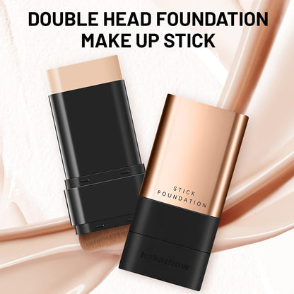 Korean Glass Skin 2-in-1 Foundation Stick – Full Coverage Makeup