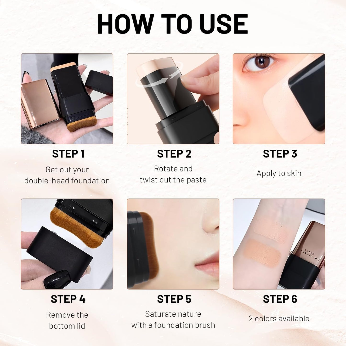 Korean Glass Skin 2-in-1 Foundation Stick – Full Coverage Makeup
