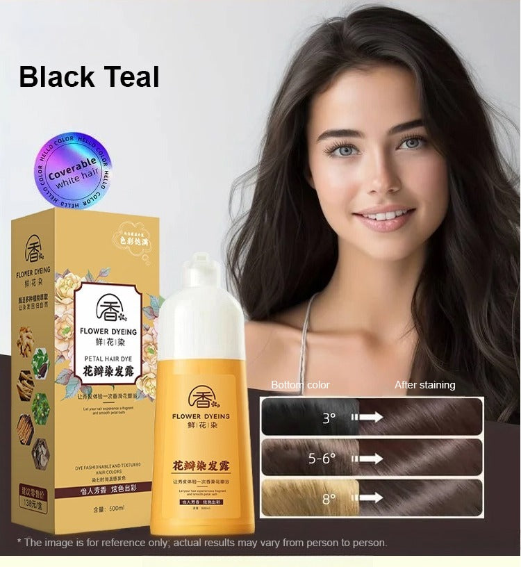 RosePetal Hair Dye Shampoo 2025 – Natural Hair Color & Shine