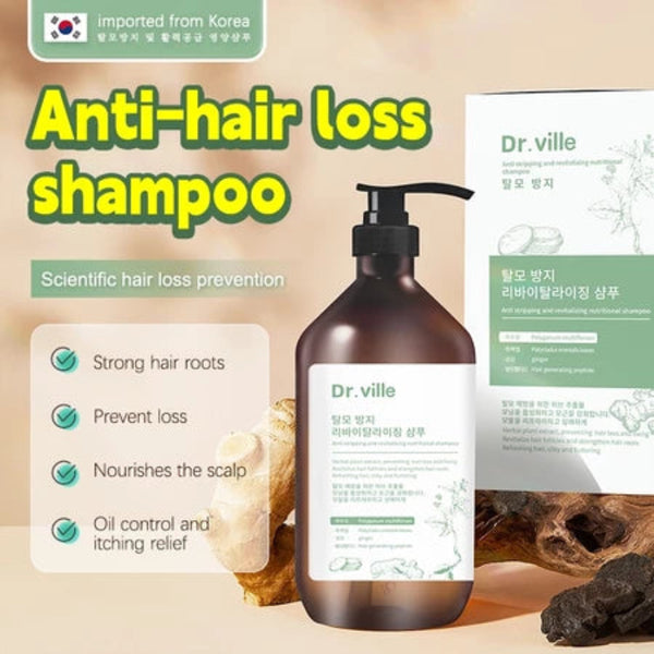Dr.Ville Anti-Hair Loss Shampoo – Herbal Hair Growth Formula (B1G1)